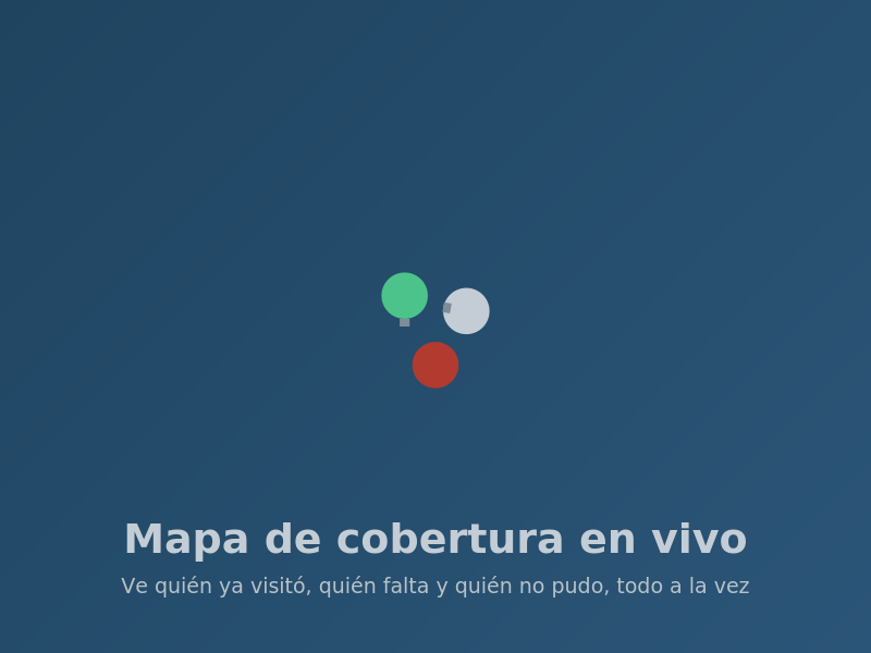 Mapa de cobertura en vivo